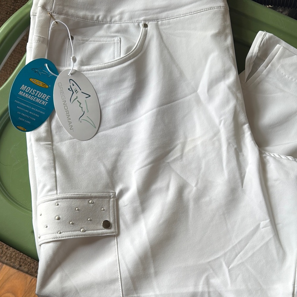 Greg Norman Collection White Performance Pants